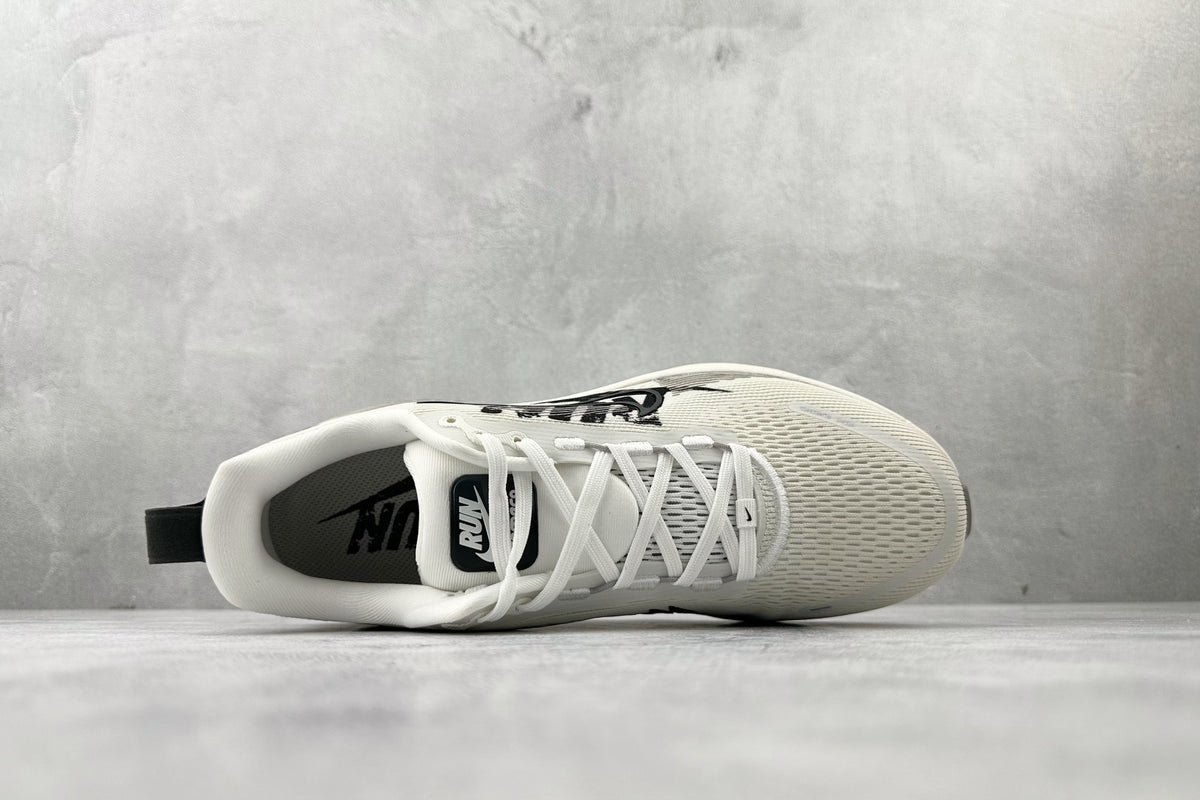 Nike Vomero 18 Sneakers – White with Black RUN Graphic