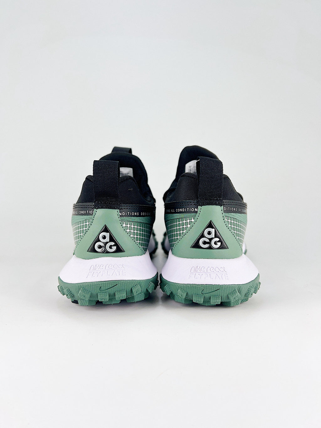 Nike ACG Grid Sneakers - Sage Green, Black & White