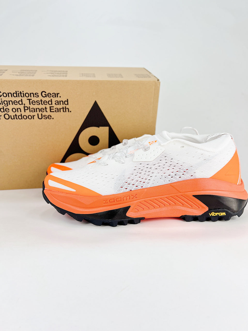 Nike ACG ZoomX Trail Running Shoes - White & Orange