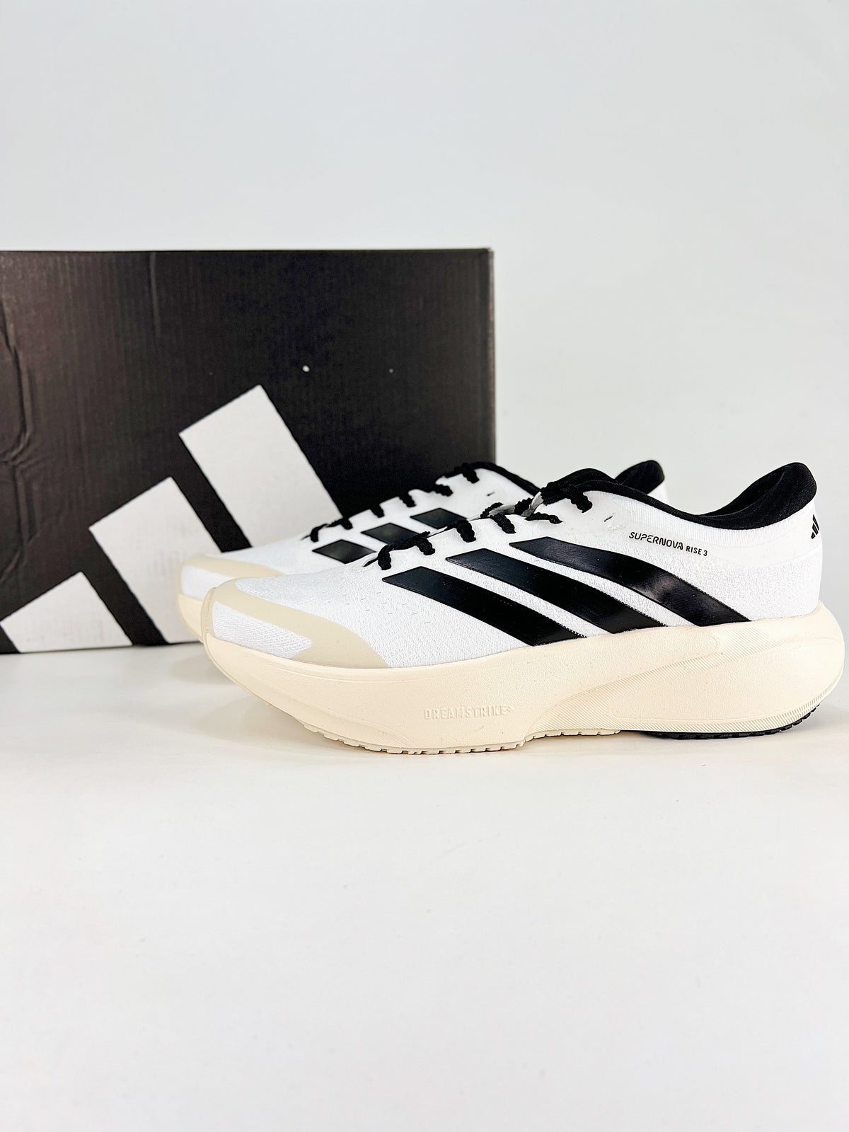 Adidas Supernova Rise 3 Running Shoes - White, Black & Cream