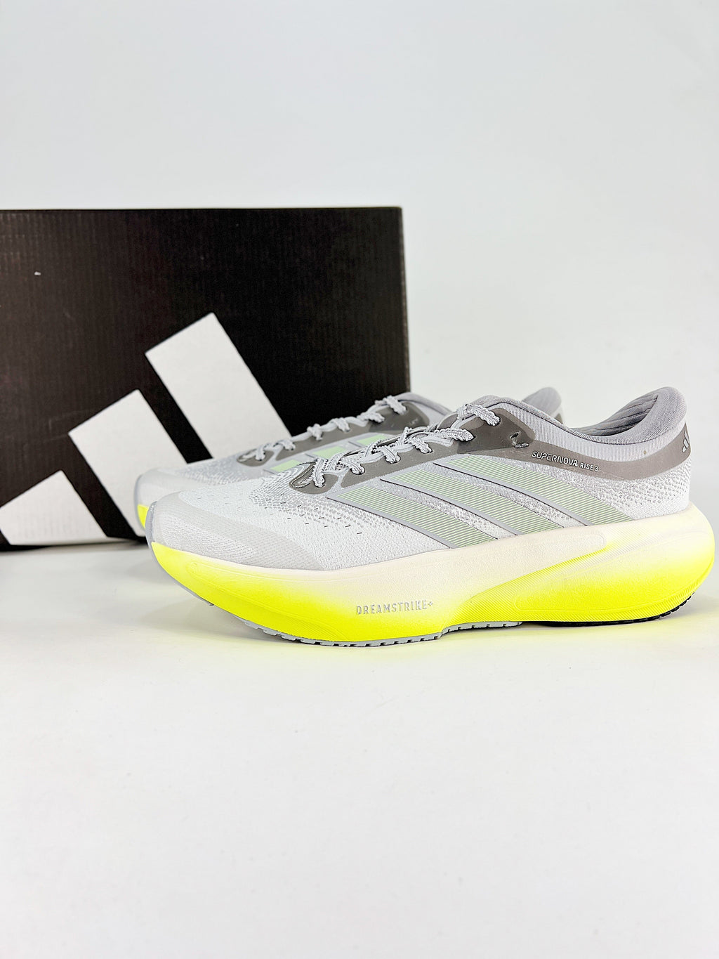 Adidas Supernova Rise 3 Running Shoes - Gray & Neon Yellow