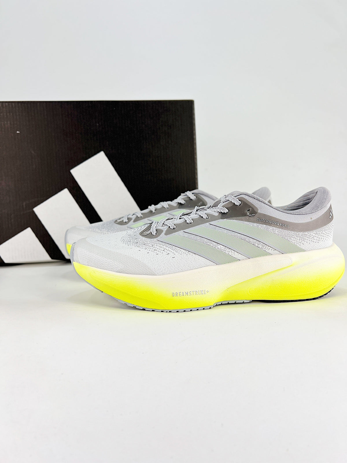 Adidas Supernova Rise 3 Running Shoes - Gray & Neon Yellow