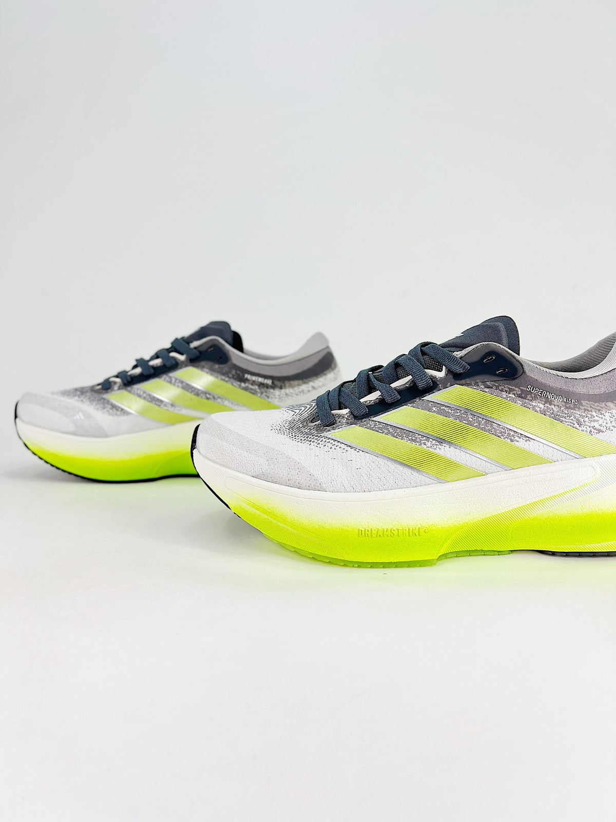 adidas Supernova Rise 3 Running Shoes - White/Gray/Neon Yellow