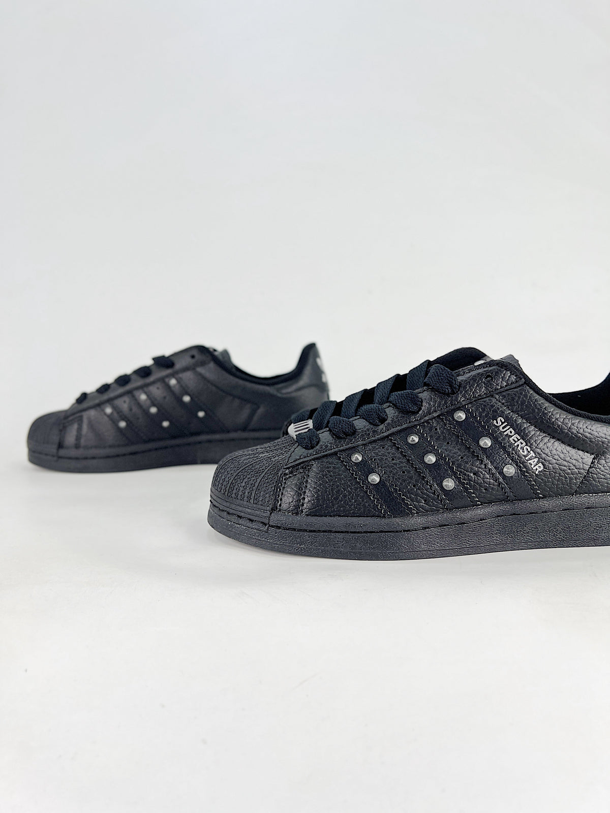 adidas Superstar Studded Leather Sneakers - Black
