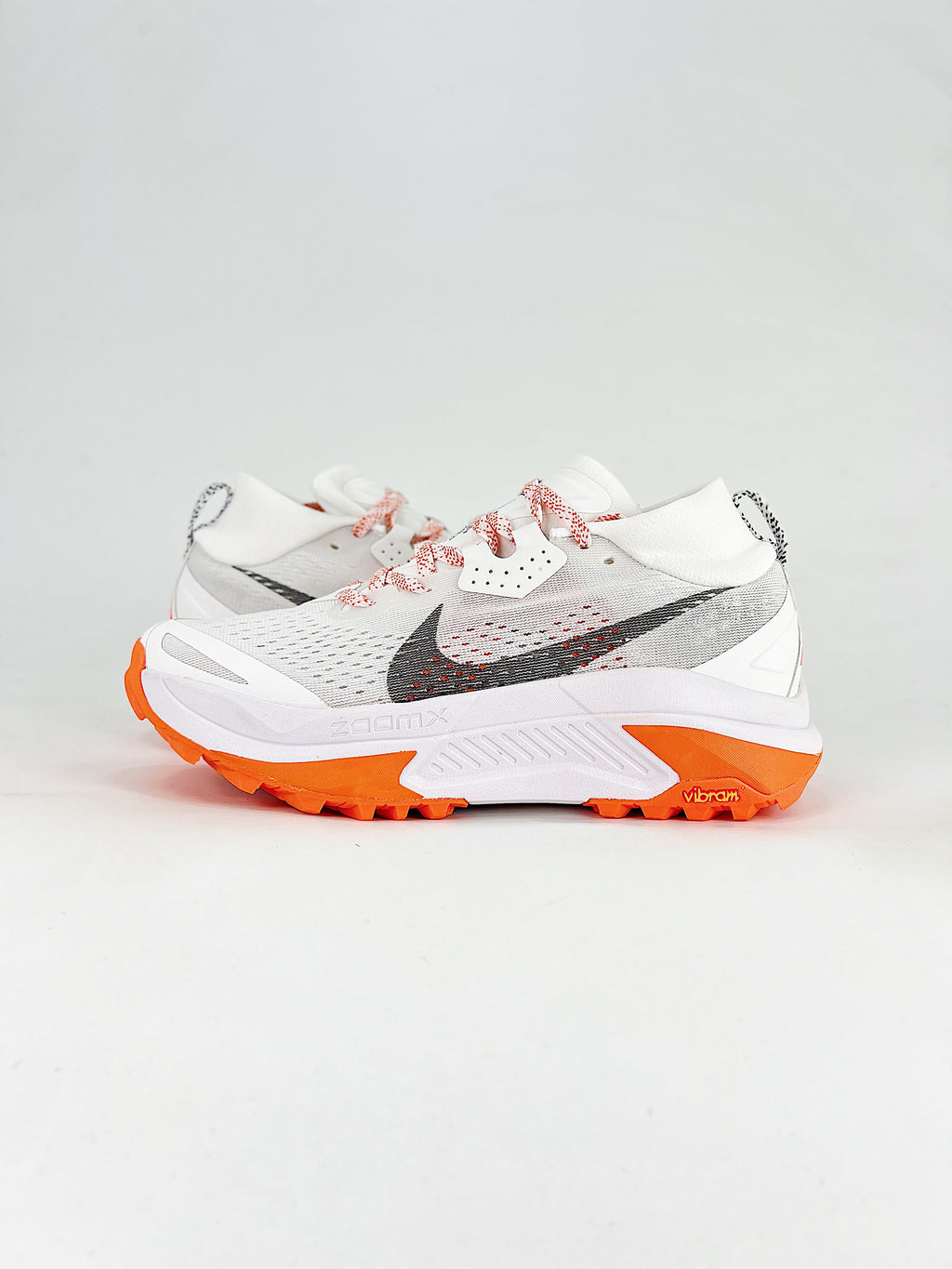 Nike ACG ZoomX Trail Running Shoes - White, Dark Gray & Orange