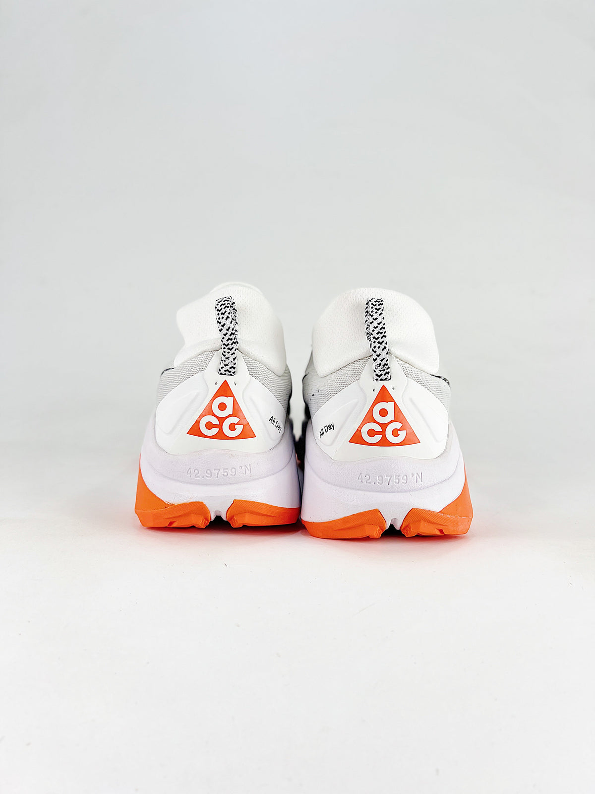 Nike ACG ZoomX Trail Running Shoes - White, Dark Gray & Orange