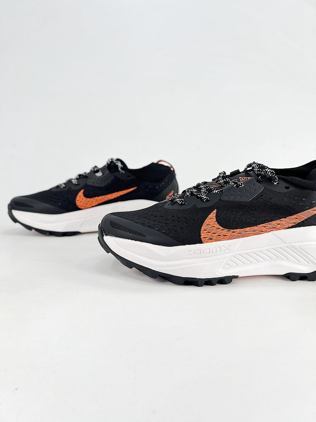 Nike ACG ZoomX Trail Running Shoes - Black, Orange & White