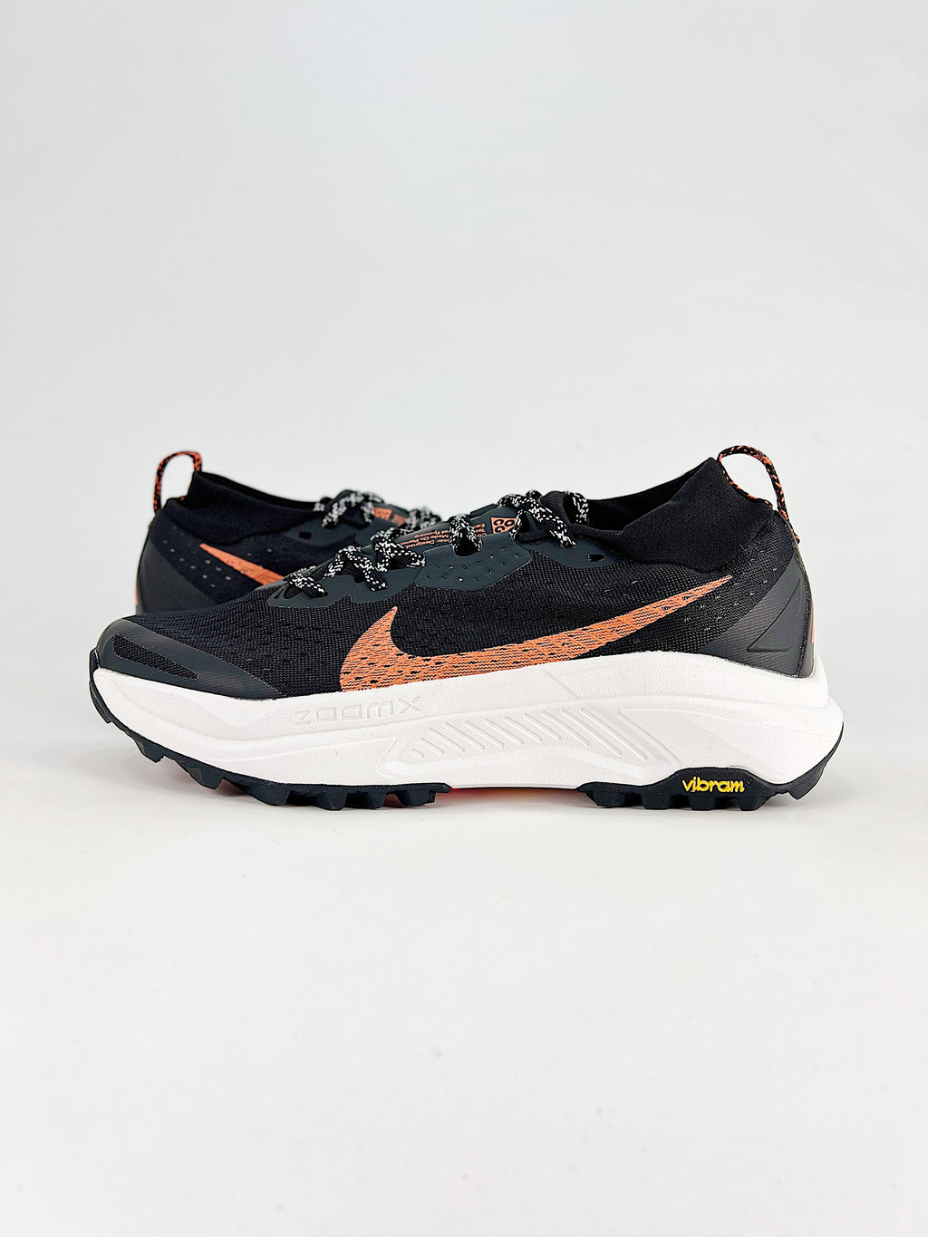 Nike ACG ZoomX Trail Running Shoes - Black, Orange & White