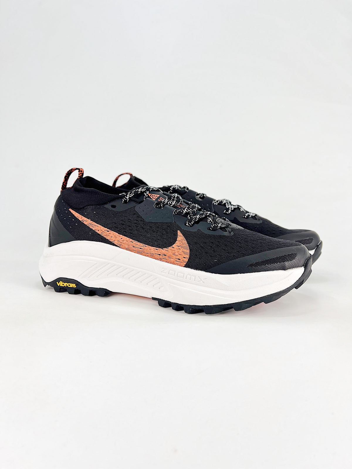 Nike ACG ZoomX Trail Running Shoes - Black, Orange & White
