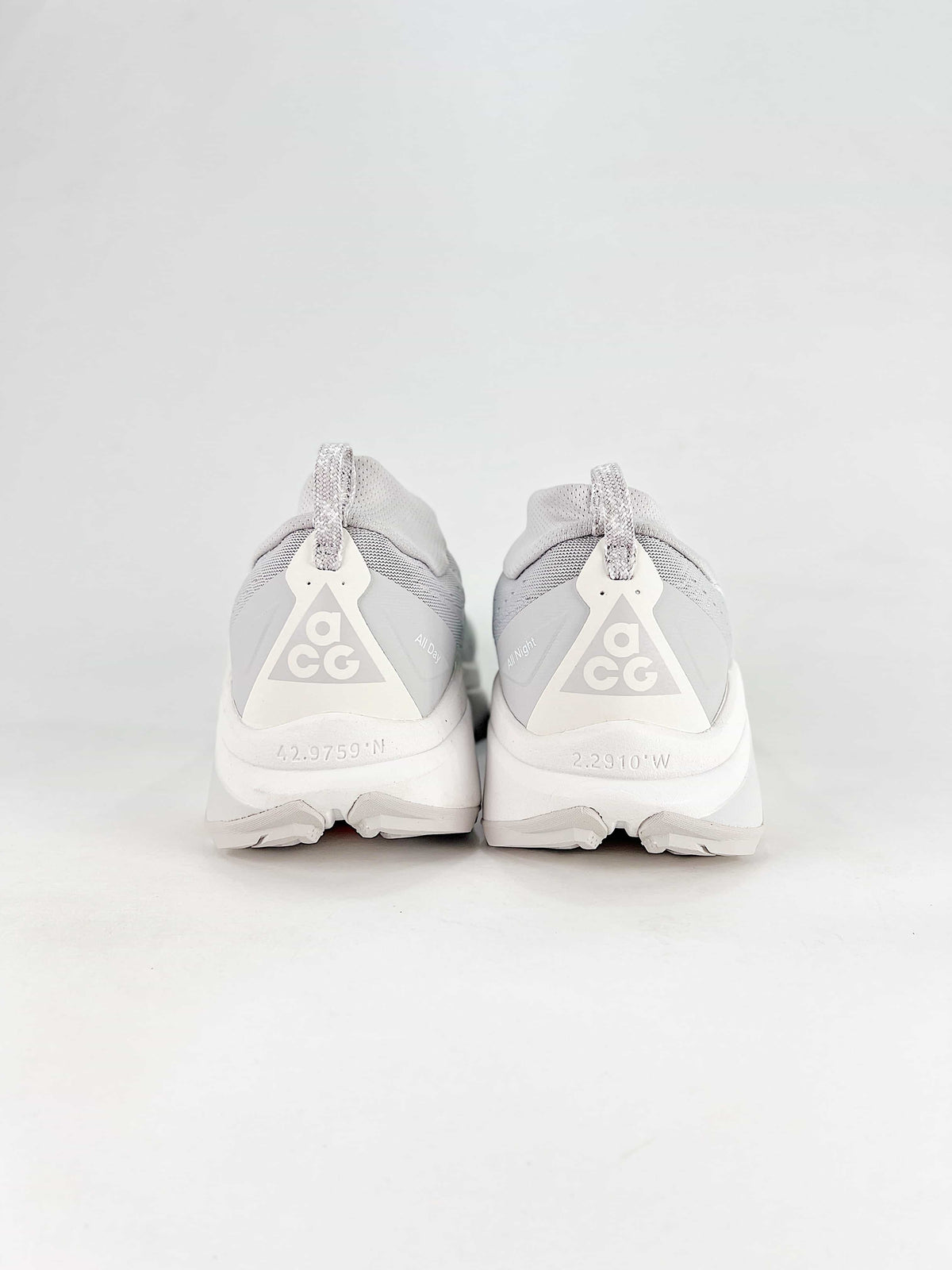 Nike ACG ZoomX Trail Running Shoes - Light Gray & White