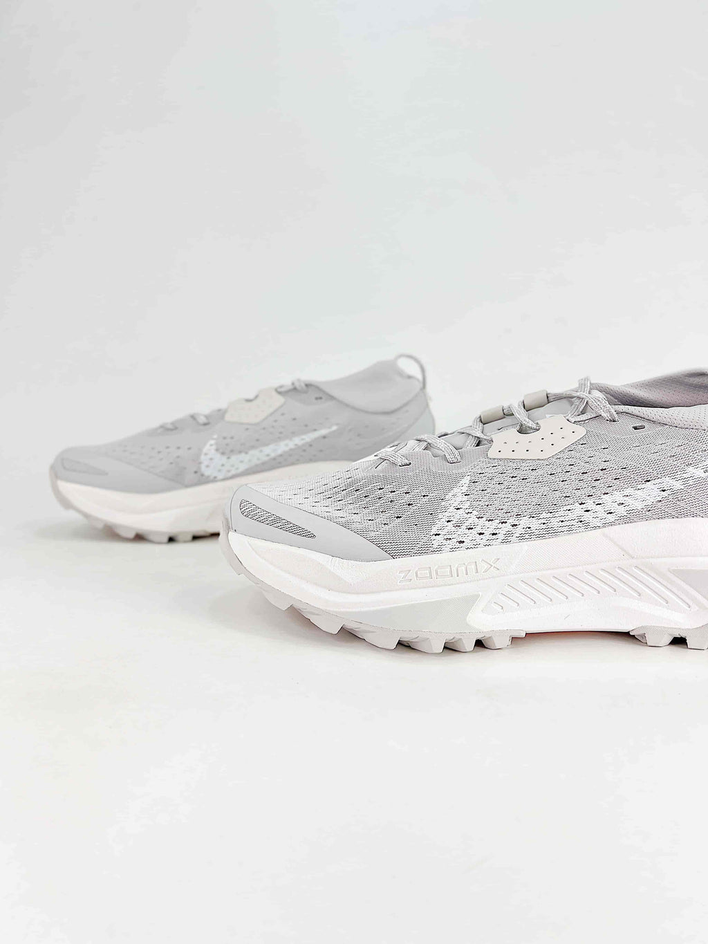 Nike ACG ZoomX Trail Running Shoes - Light Gray & White