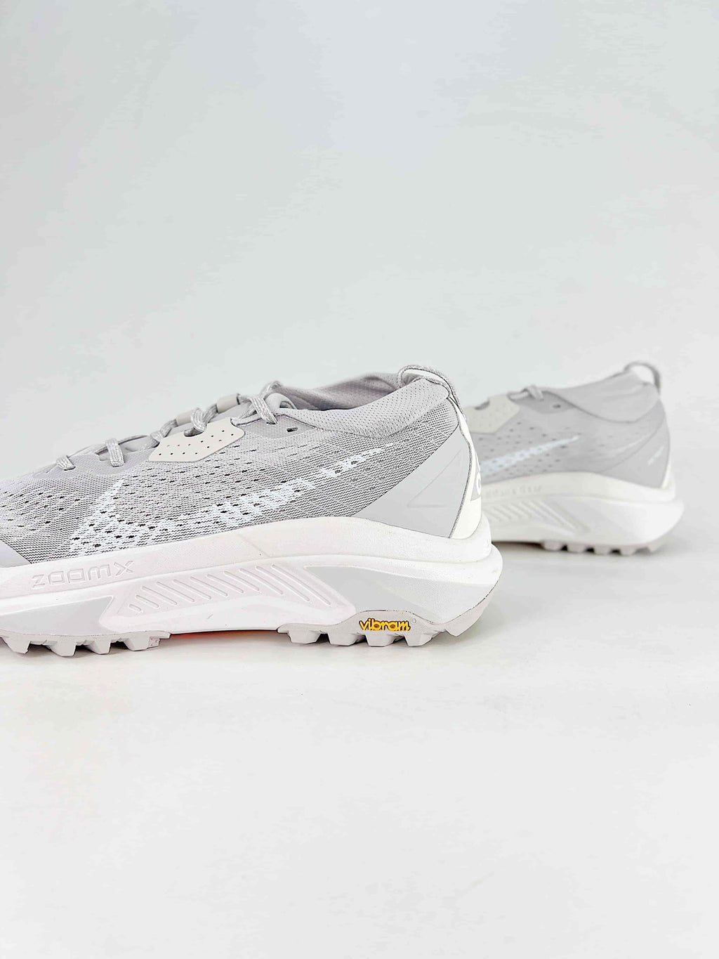 Nike ACG ZoomX Trail Running Shoes - Light Gray & White