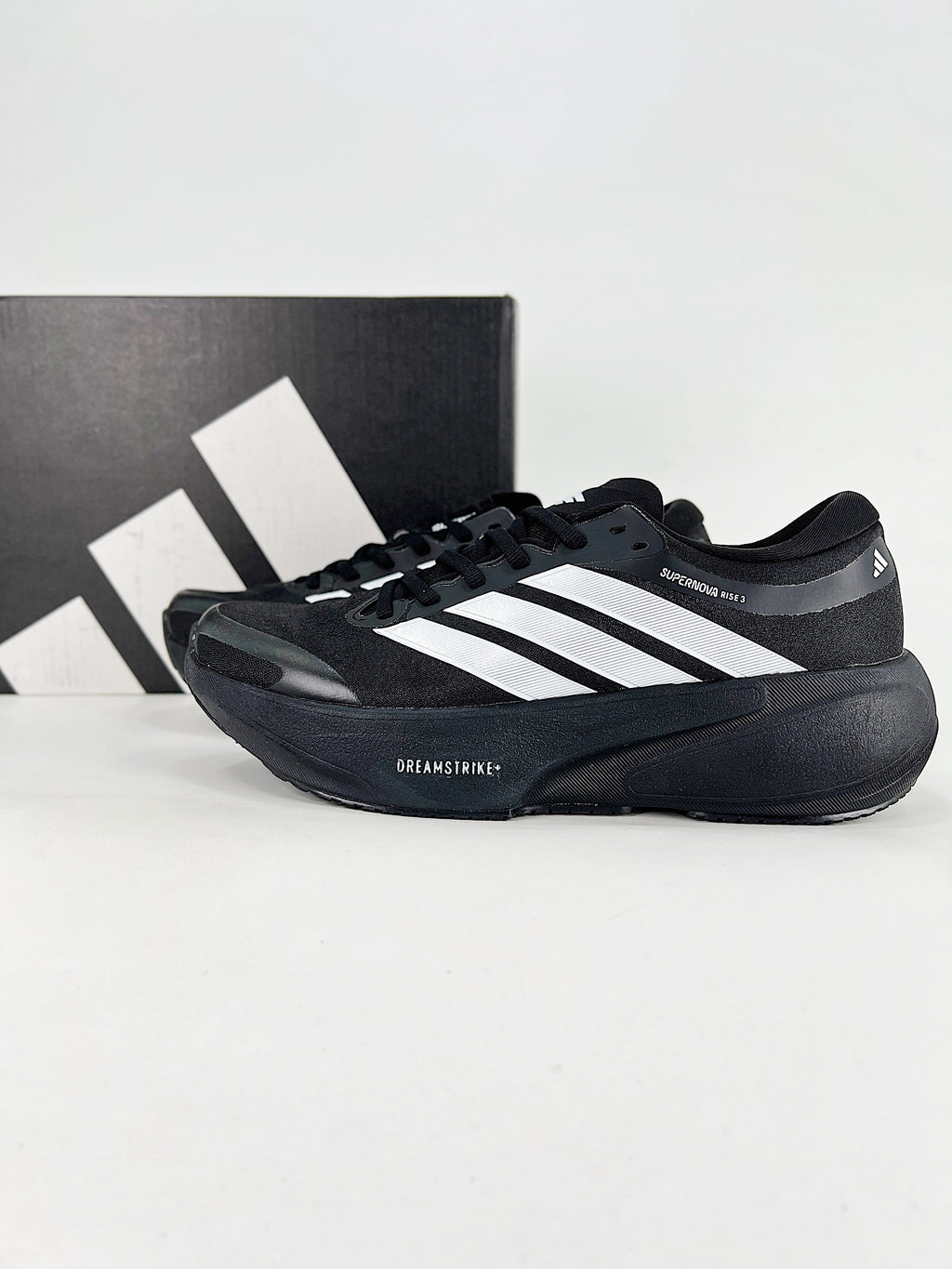 adidas Supernova Rise 3 Running Shoes - Black with White Stripes