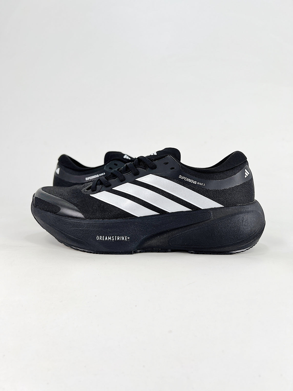 adidas Supernova Rise 3 Running Shoes - Black with White Stripes