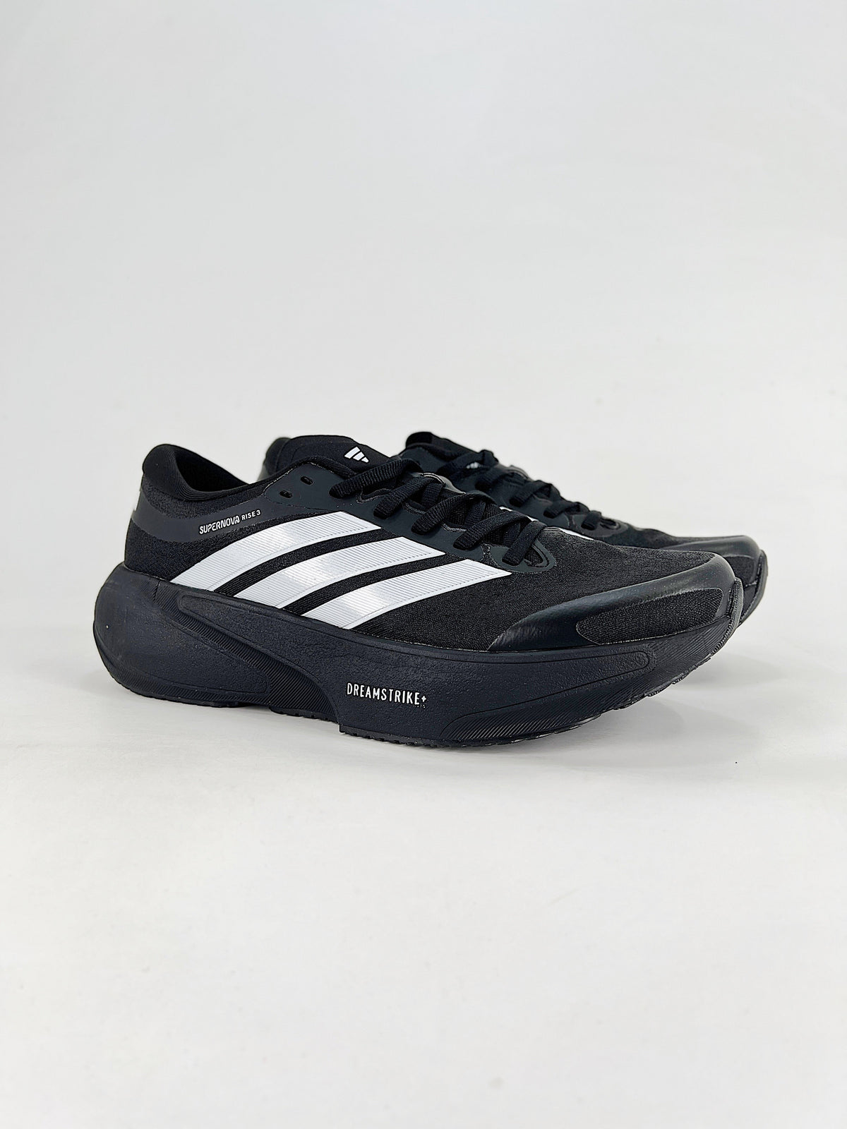 adidas Supernova Rise 3 Running Shoes - Black with White Stripes