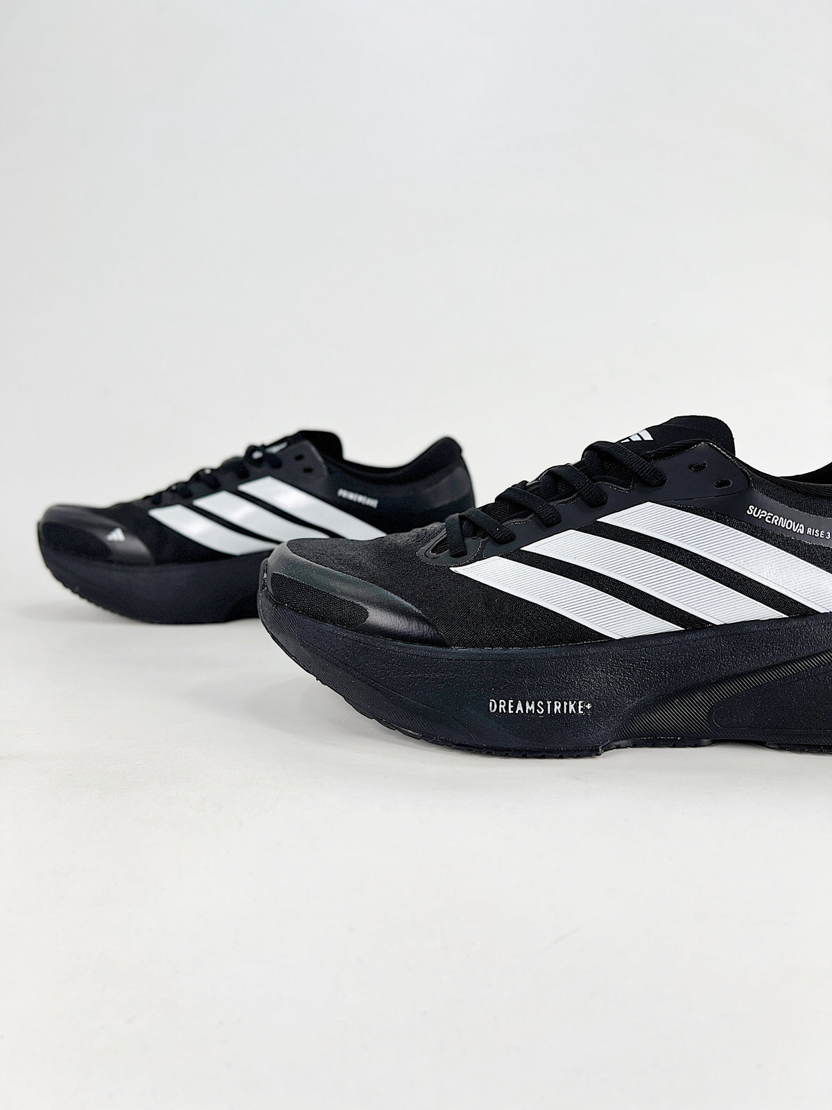 adidas Supernova Rise 3 Running Shoes - Black with White Stripes