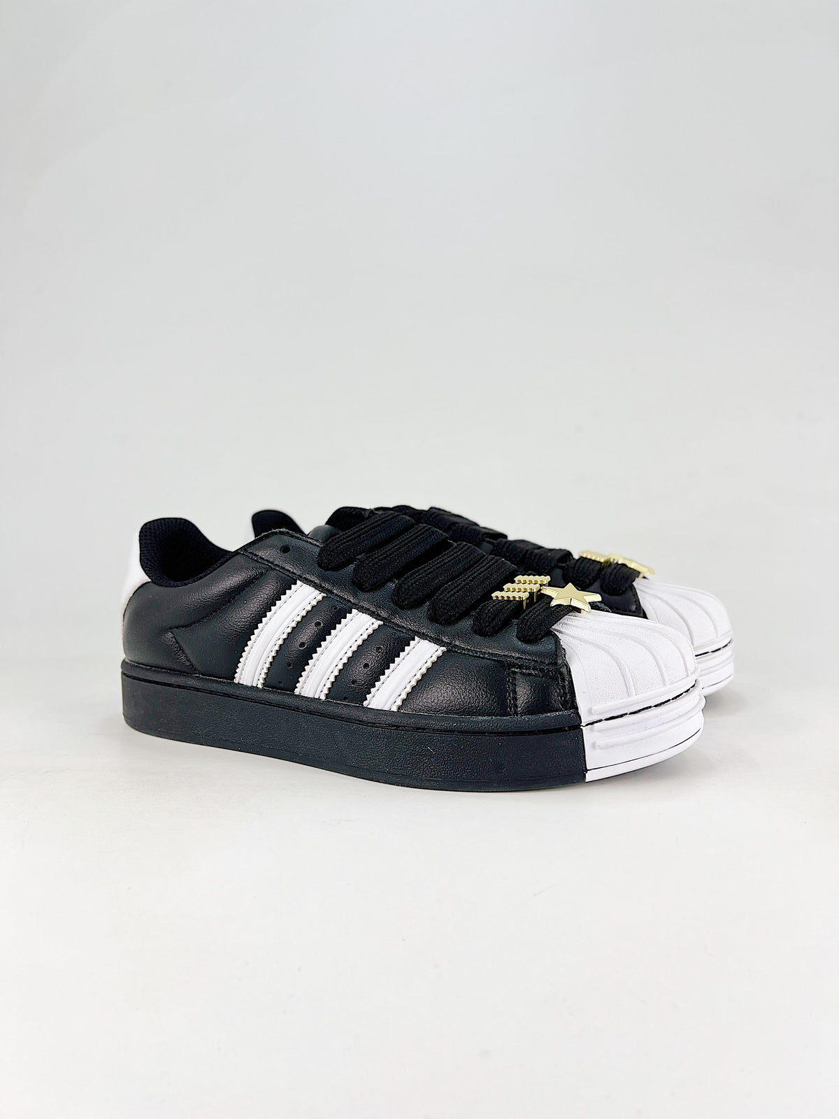 Adidas Black White Thick Sole Superstar Sneaker