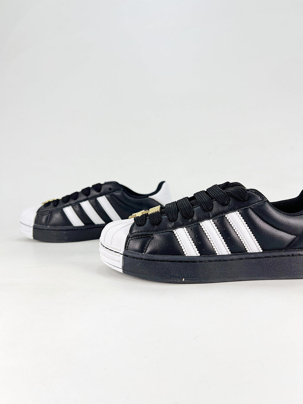 Adidas Black White Thick Sole Superstar Sneaker