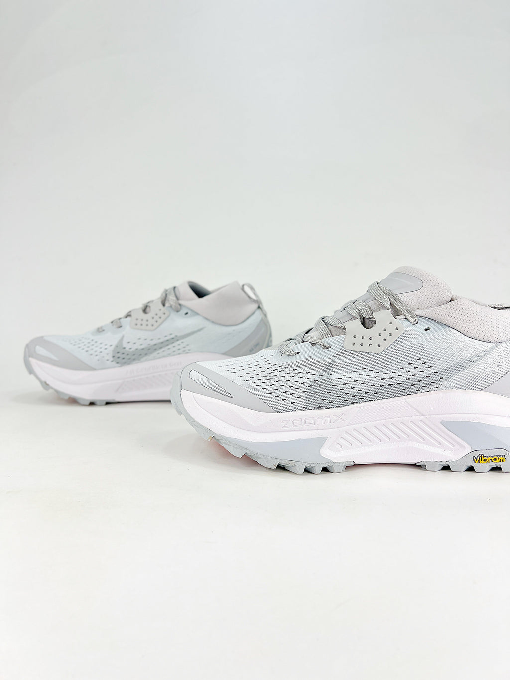 Nike ACG ZoomX Trail Running Shoes - Light Gray & White