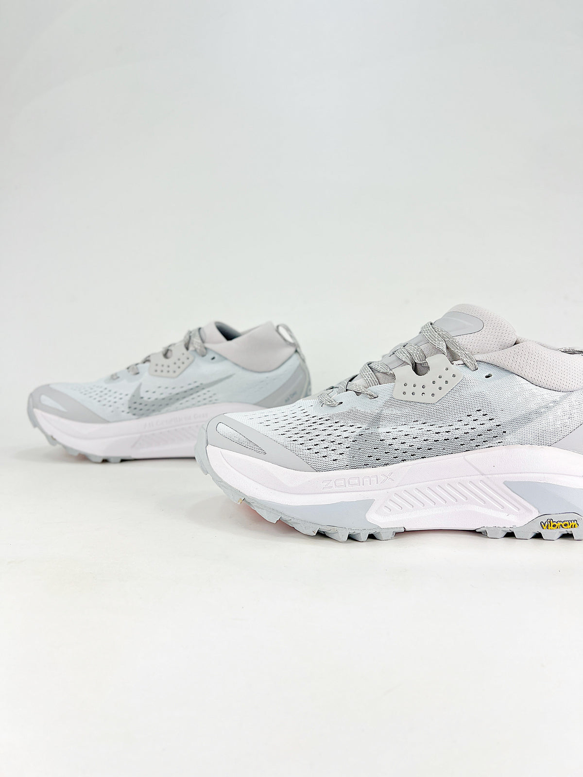 Nike ACG ZoomX Trail Running Shoes - Light Gray & White