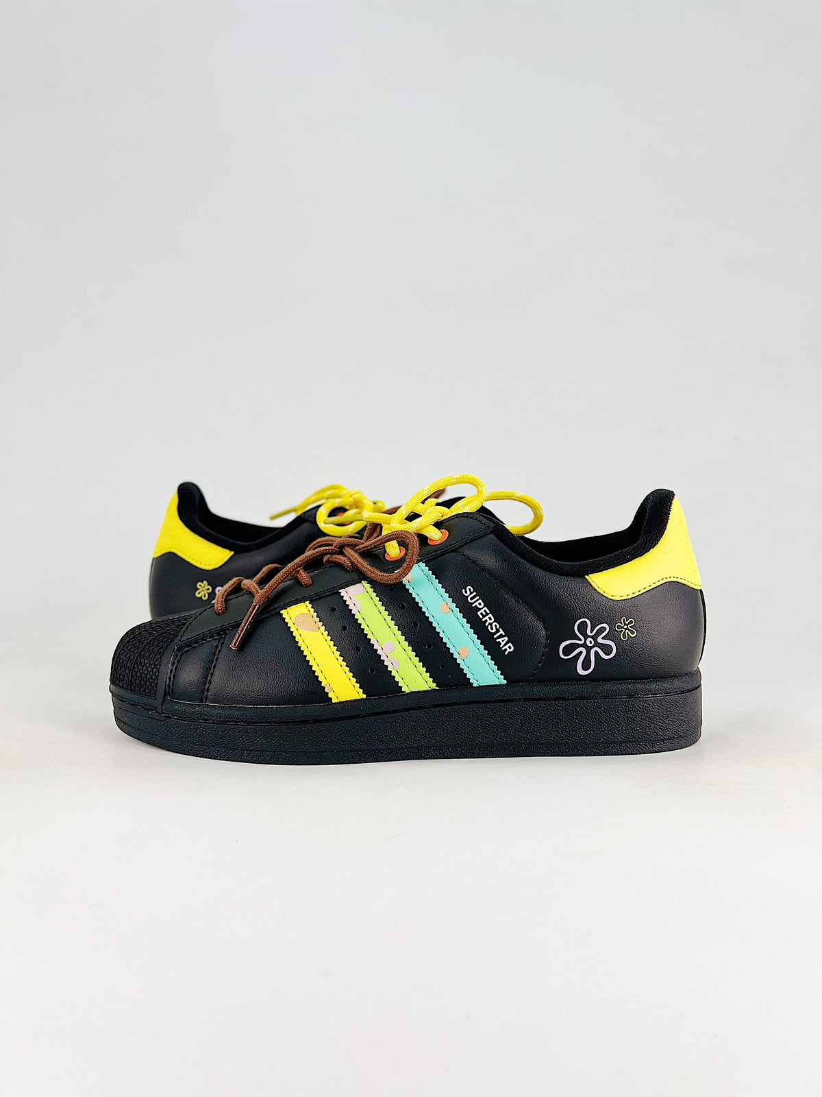 adidas Superstar Sneakers - Black with SpongeBob Detail
