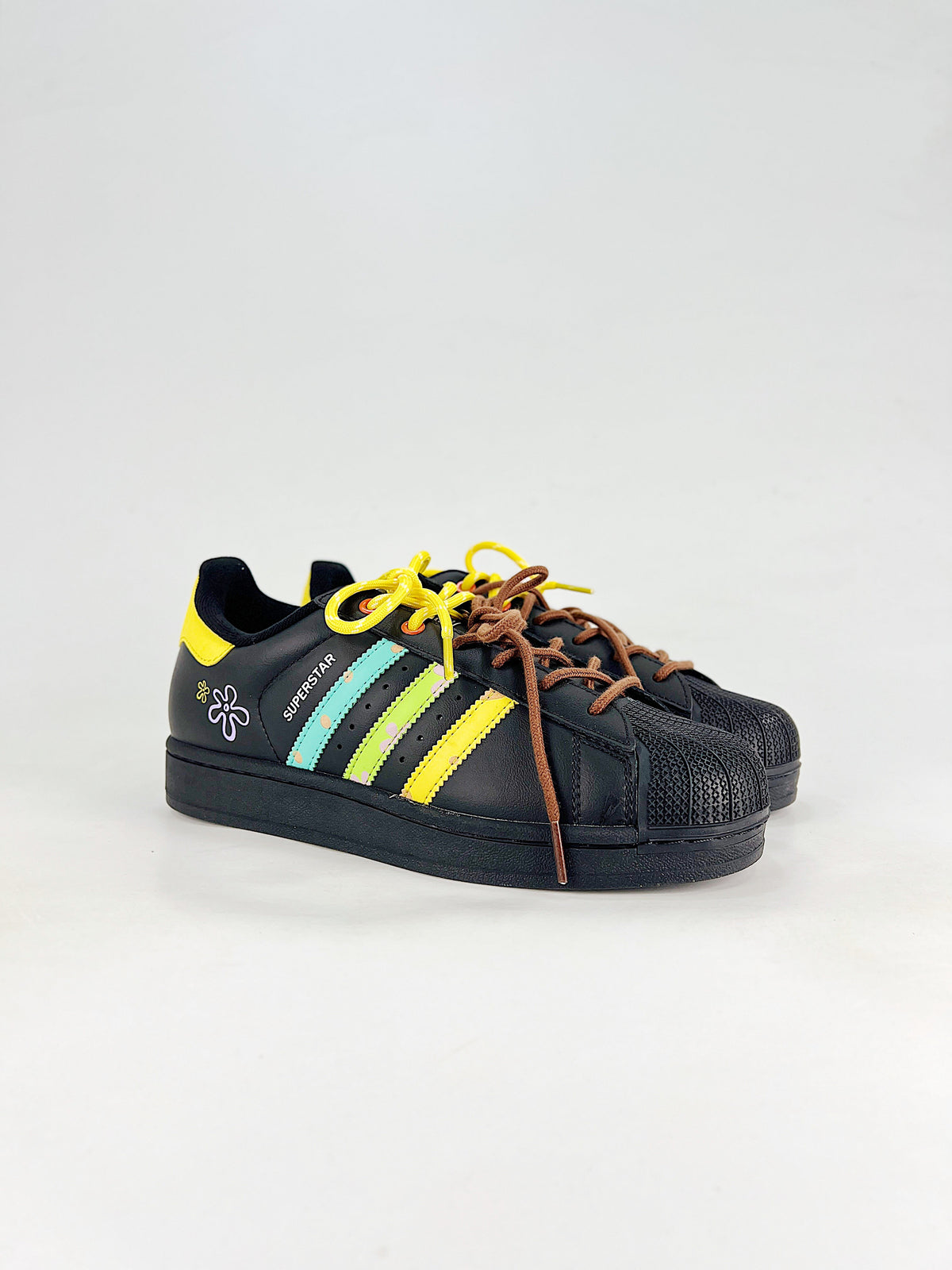 adidas Superstar Sneakers - Black with SpongeBob Detail