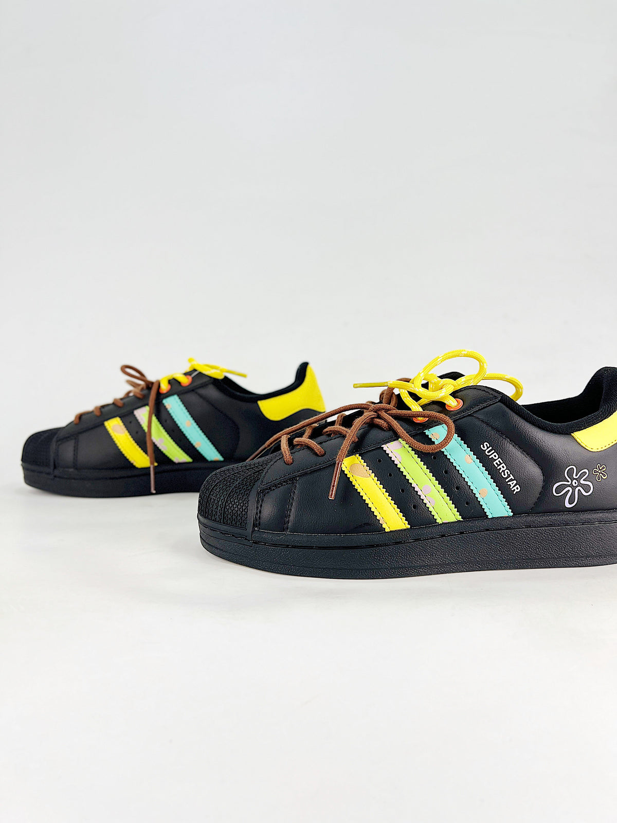adidas Superstar Sneakers - Black with SpongeBob Detail