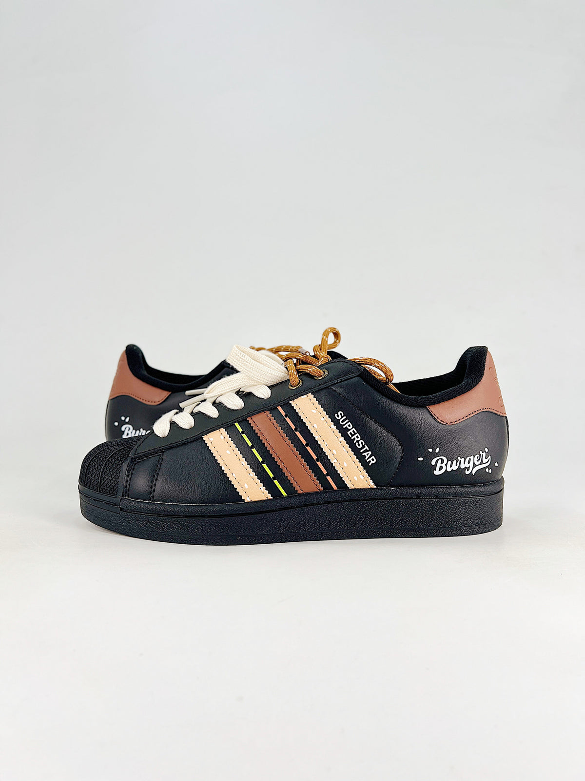 Adidas Black Burger Superstar Sneaker
