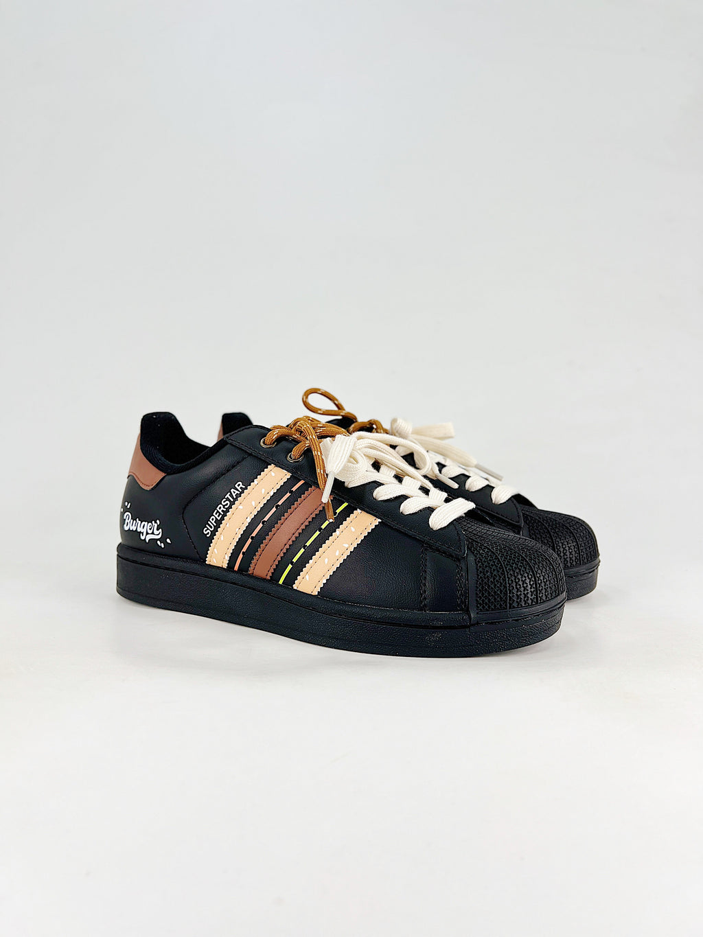 Adidas Black Burger Superstar Sneaker