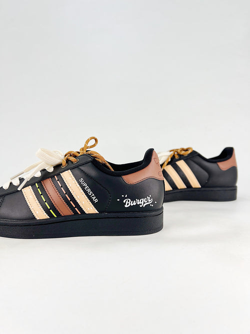 Adidas Black Burger Superstar Sneaker