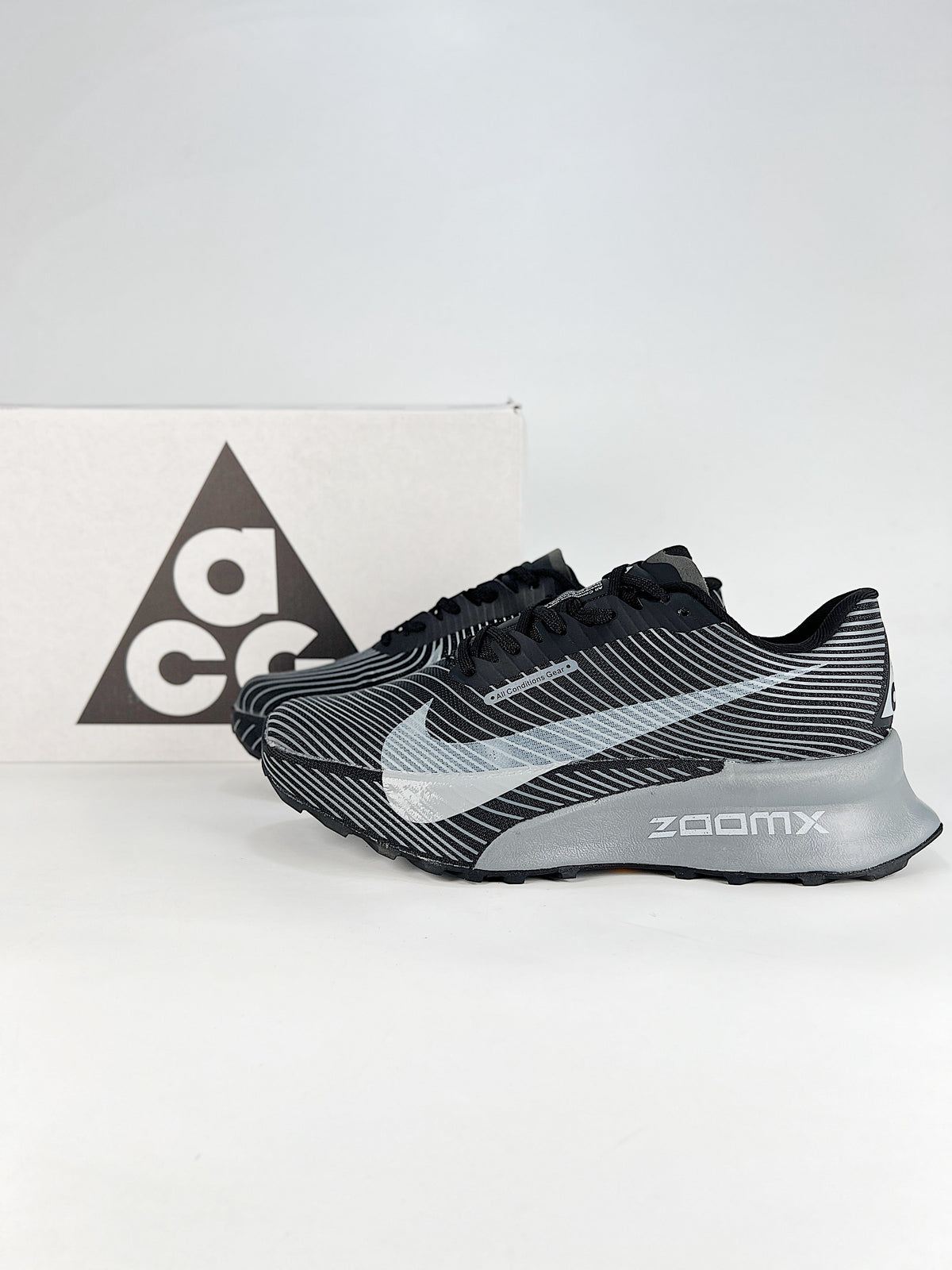 Nike ACG ZoomX Trail Running Shoes - Black & Gray