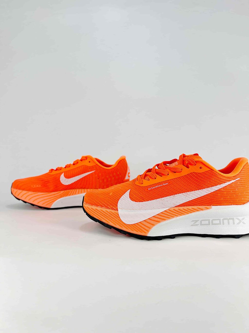 Nike ACG ZoomX Trail Running Shoes - Bright Orange & White