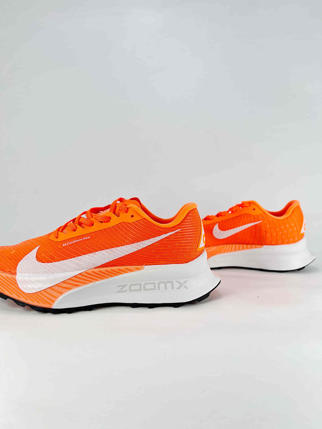 Nike ACG ZoomX Trail Running Shoes - Bright Orange & White