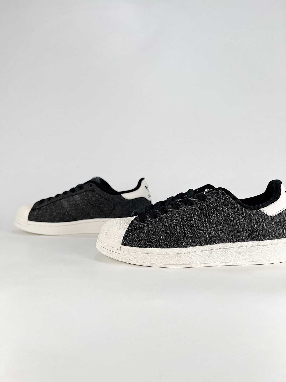 Adidas Black Denim Superstar Sneaker