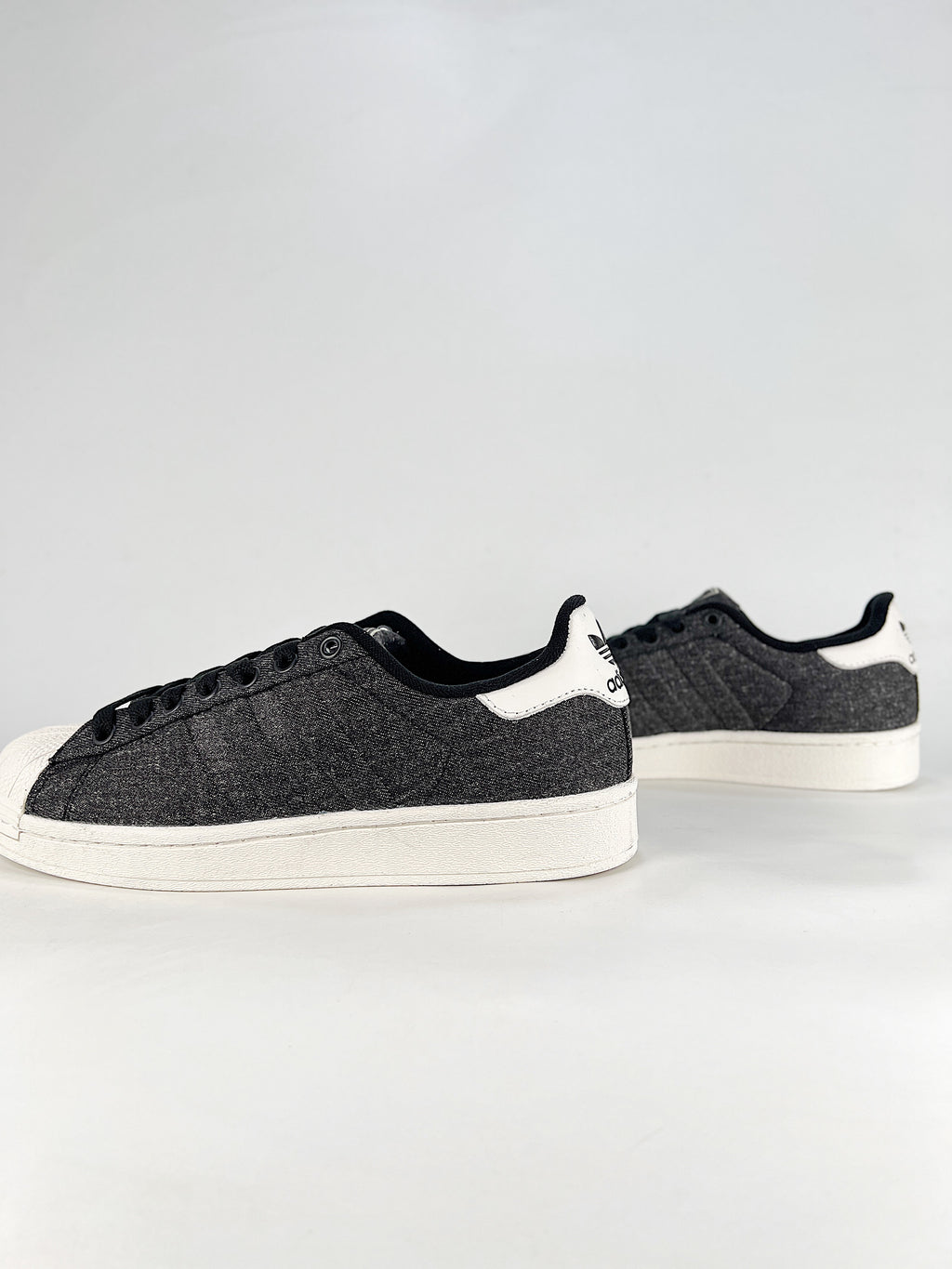 Adidas Black Denim Superstar Sneaker