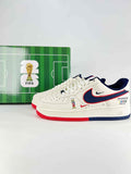 Nike Air Force 1 Sneakers - White, Navy & Red