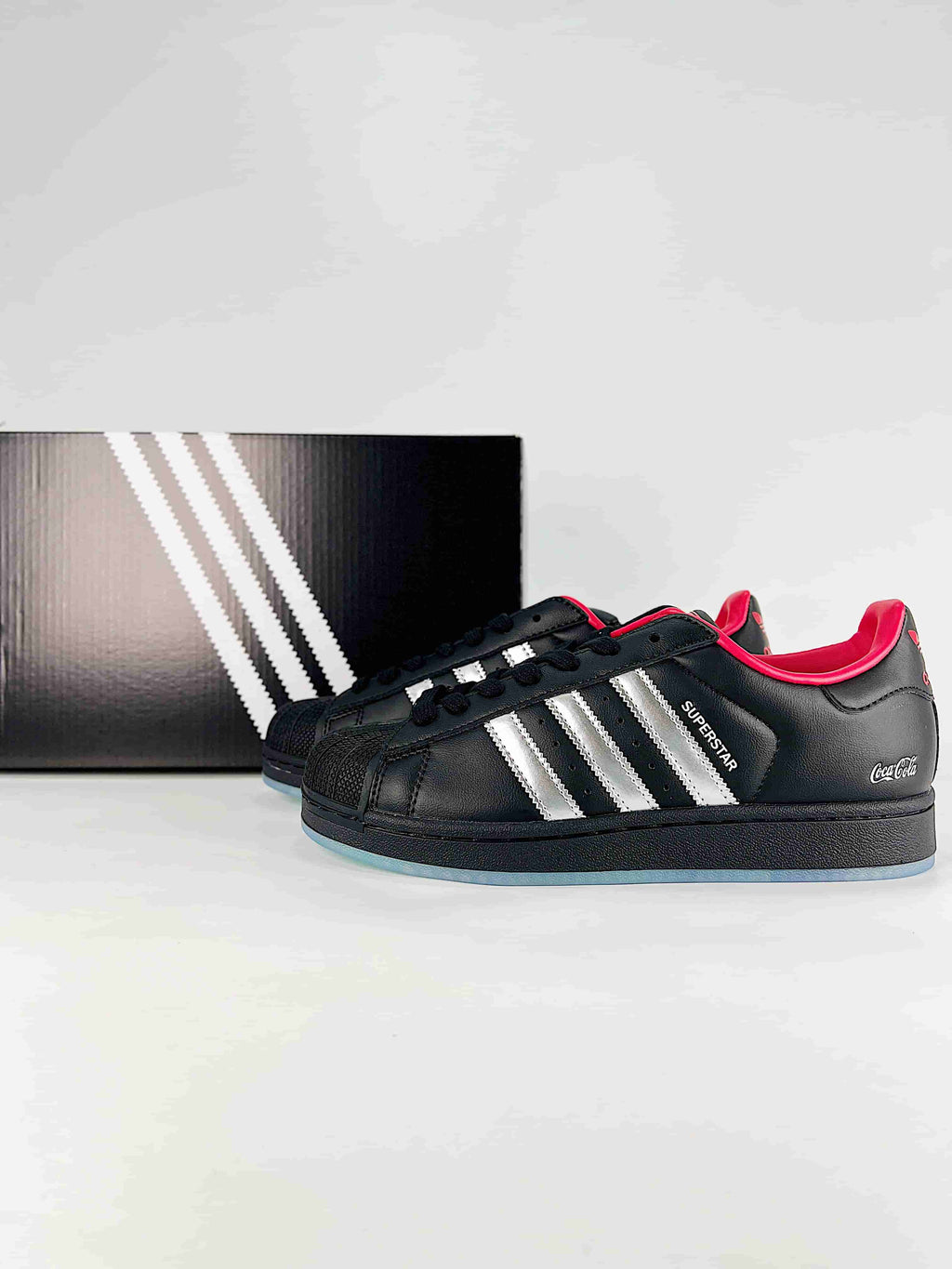 adidas Superstar Sneakers - Black with Coca-Cola Detail