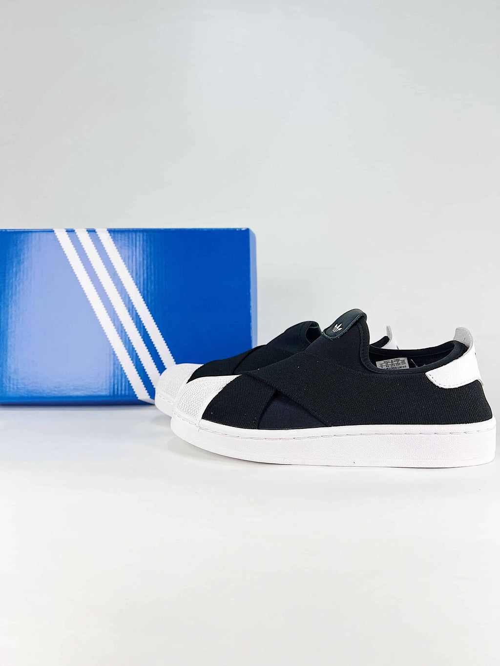 adidas Superstar Cross-Strap Slip-On Sneakers - Black/White