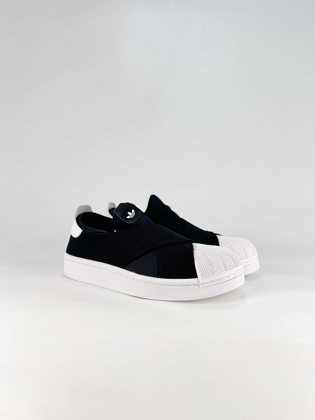 adidas Superstar Cross-Strap Slip-On Sneakers - Black/White