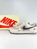 Nike Air Force 1 Suede Sneakers - Cream & Gray