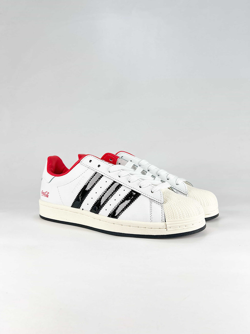 adidas Superstar Sneakers - White/Black with Coca-Cola Detail