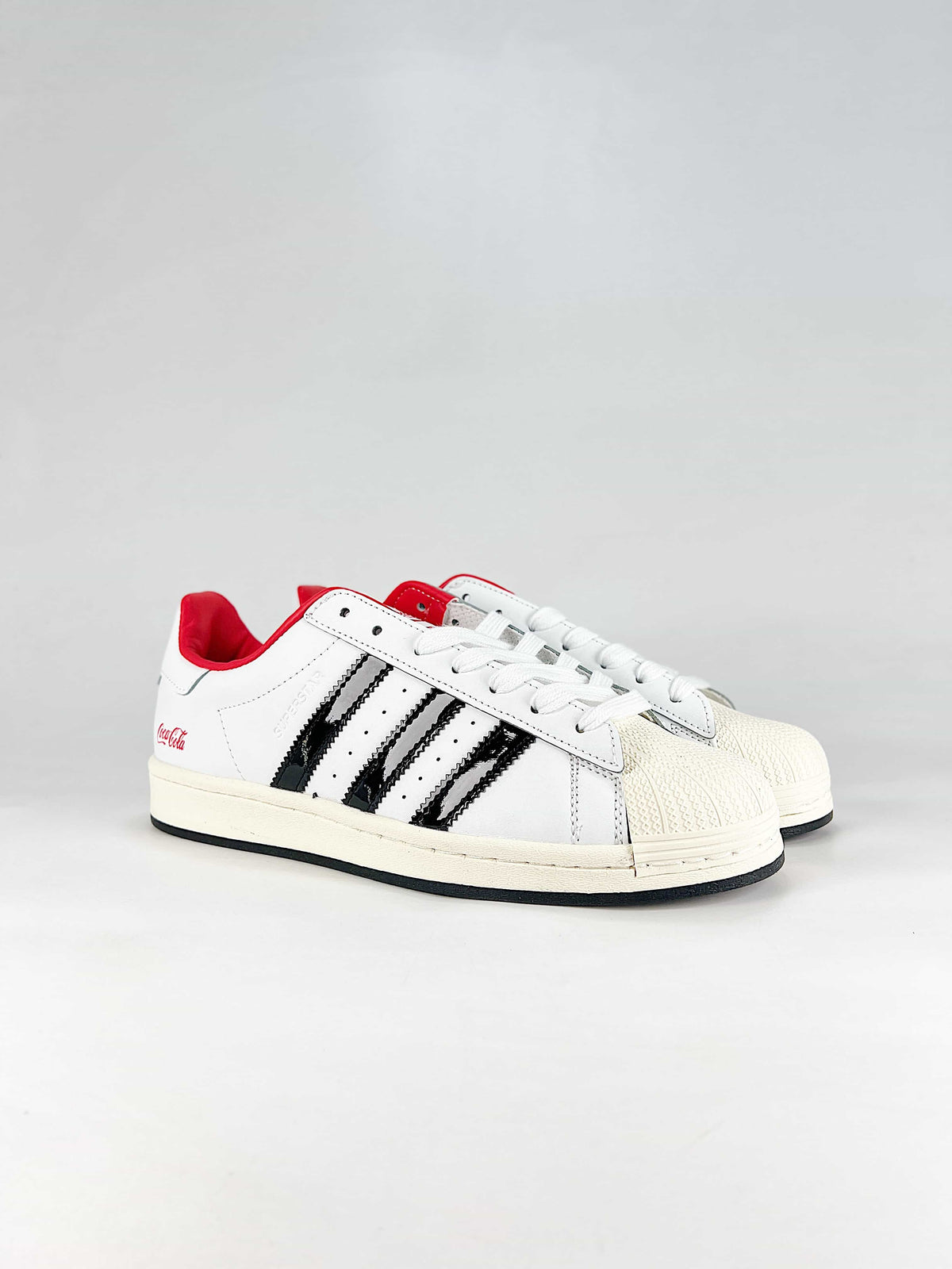 adidas Superstar Sneakers - White/Black with Coca-Cola Detail