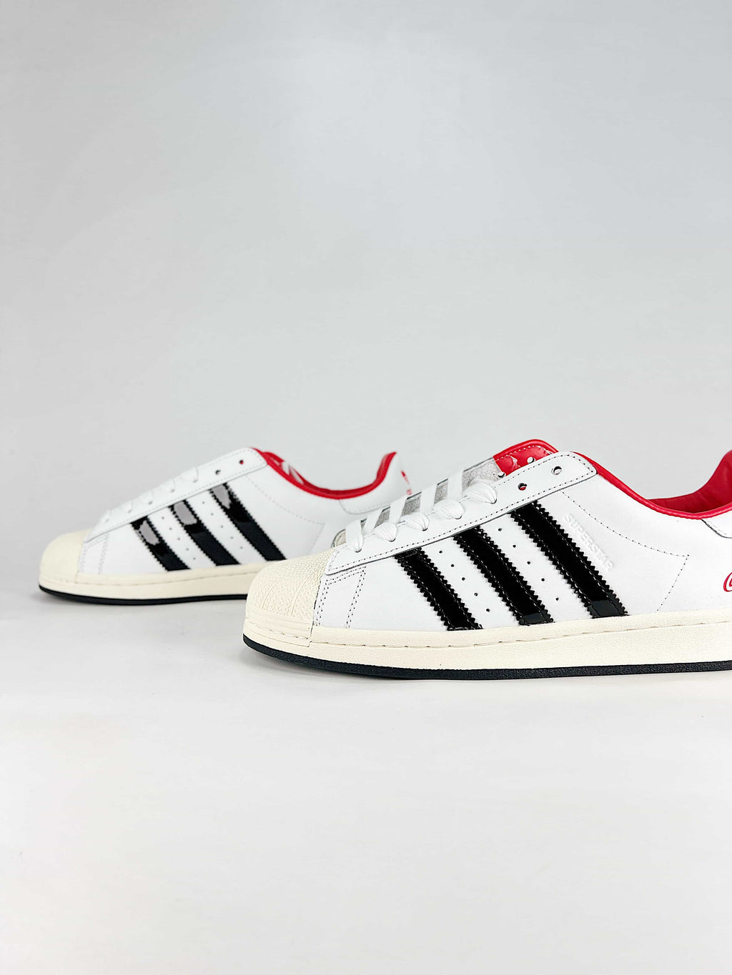 adidas Superstar Sneakers - White/Black with Coca-Cola Detail