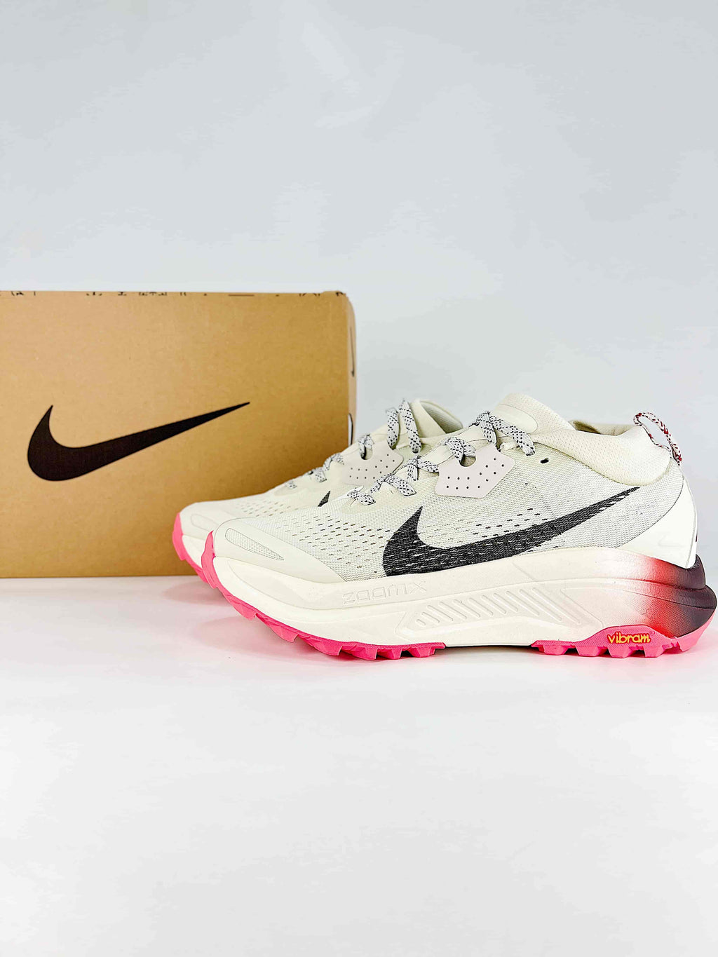 Nike ACG ZoomX Trail Running Shoes - Cream, Black & Pink