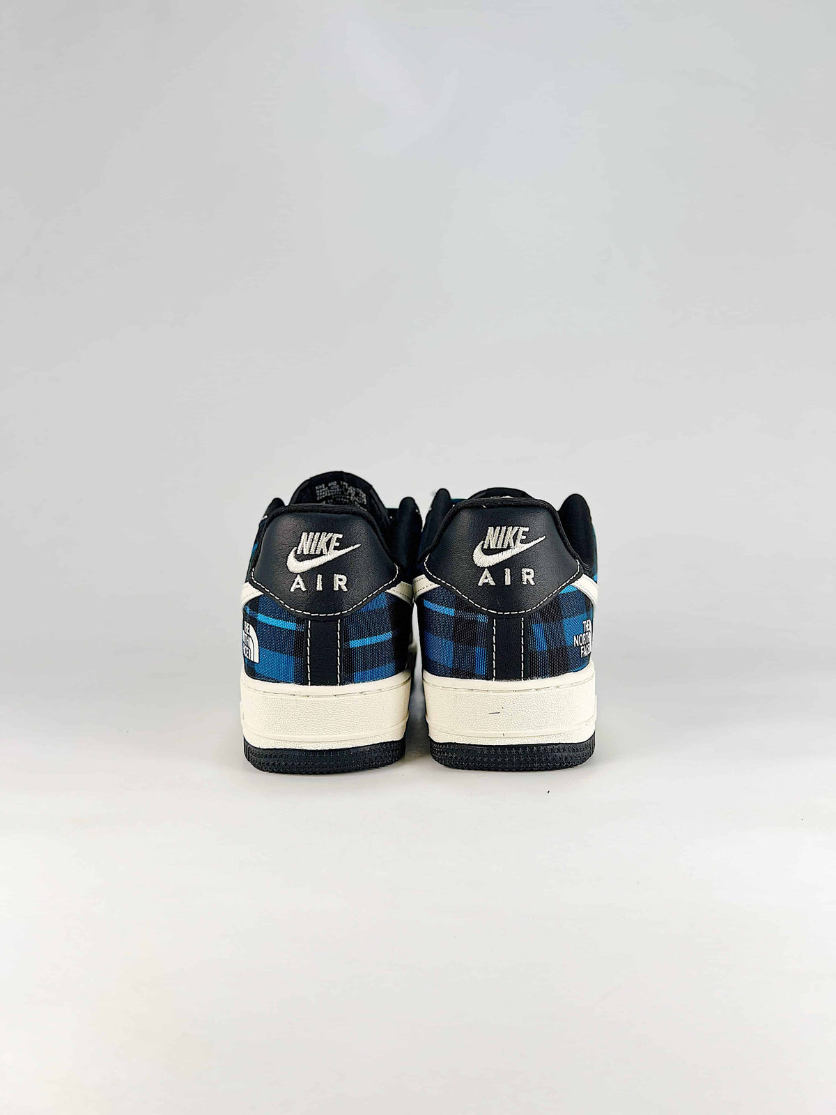 Nike Air Force 1 x The North Face Black Blue Plaid