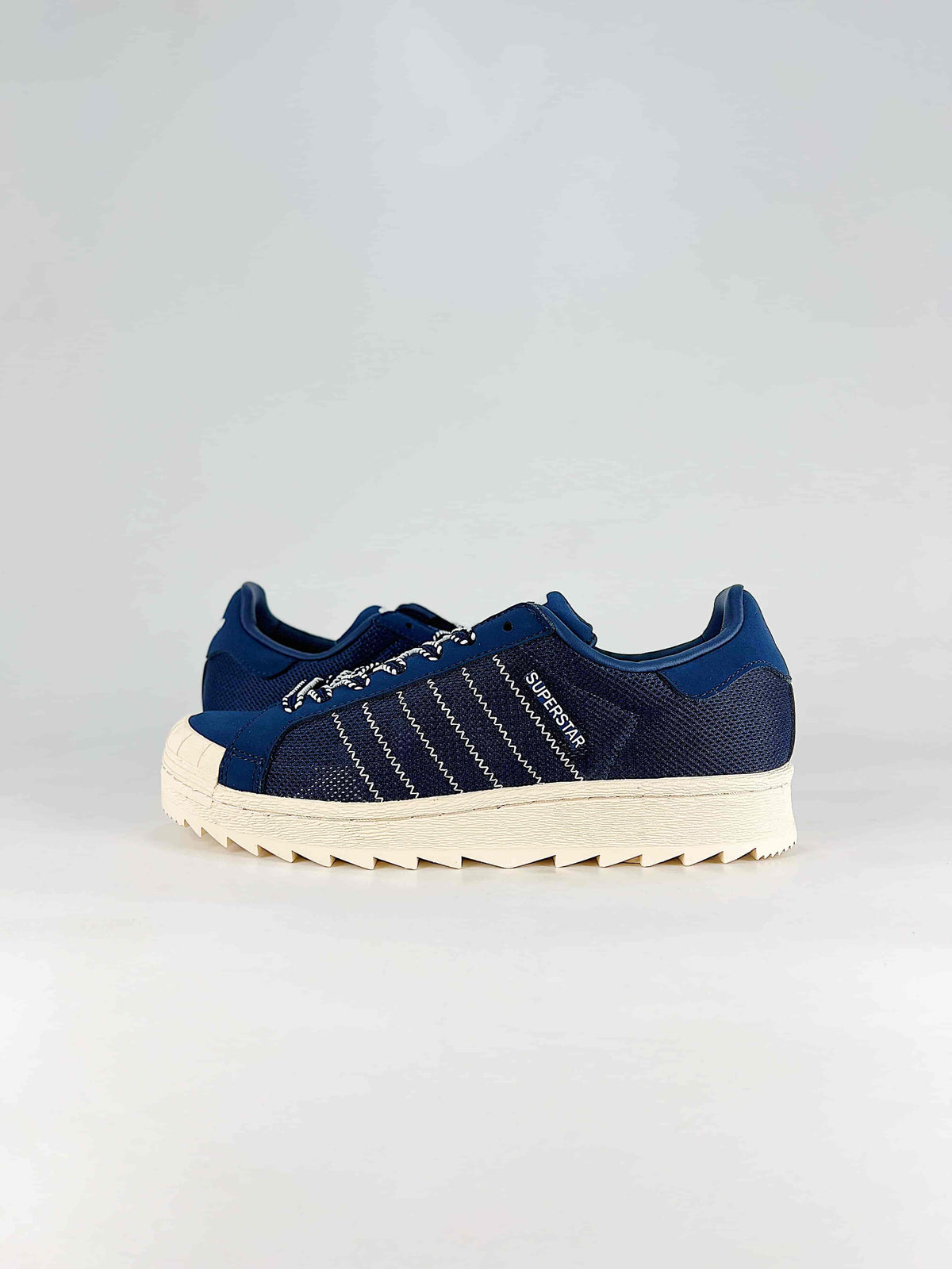 adidas Superstar Mesh Sneakers - Navy/Cream Serrated Sole