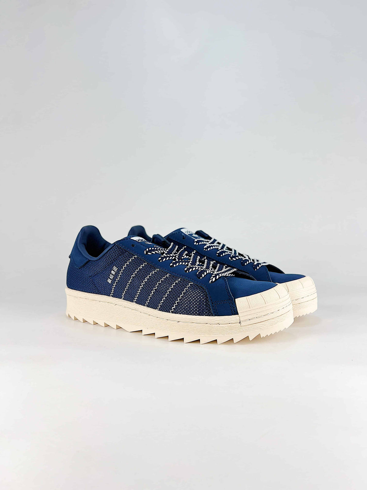 adidas Superstar Mesh Sneakers - Navy/Cream Serrated Sole