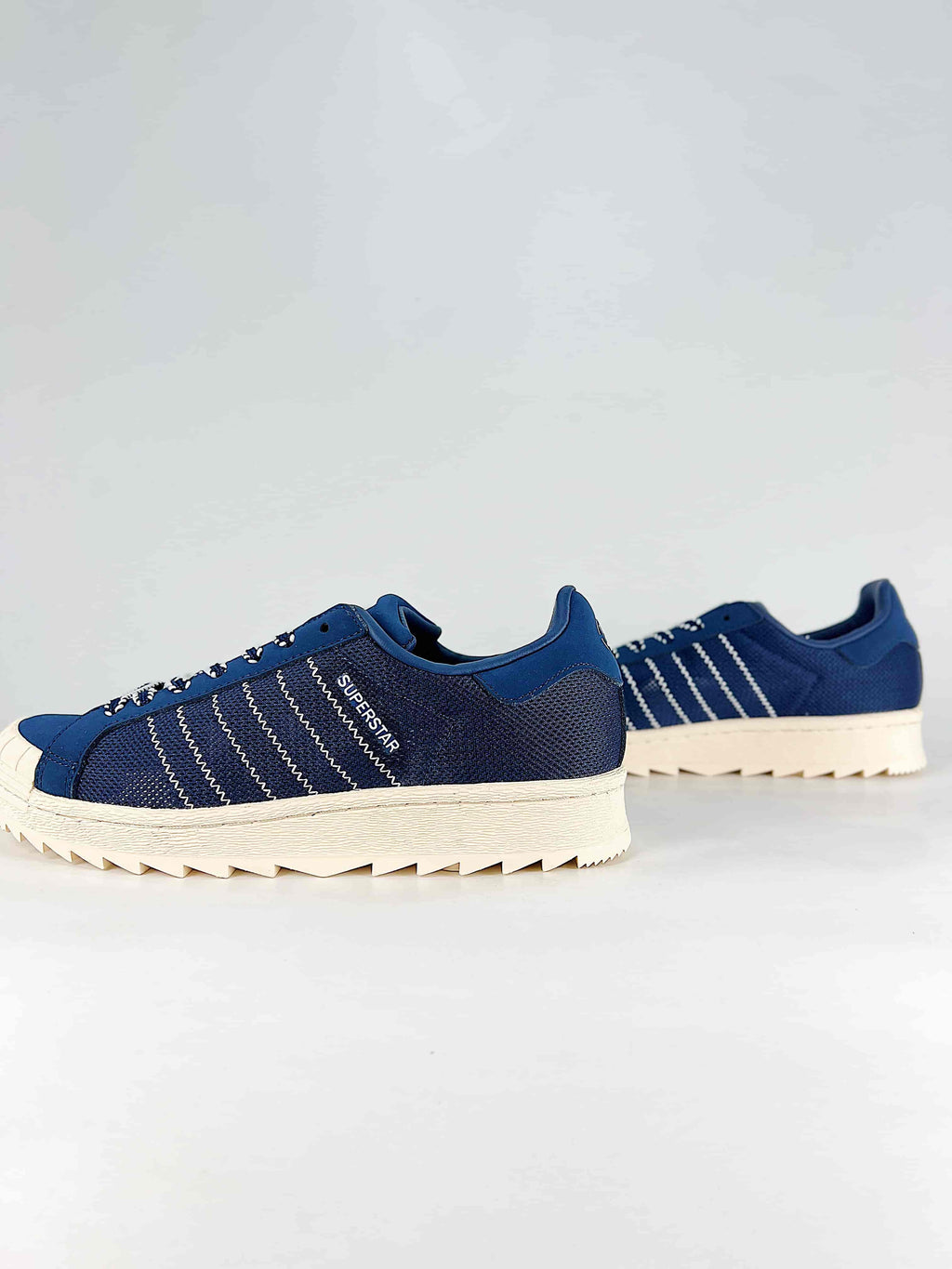 adidas Superstar Mesh Sneakers - Navy/Cream Serrated Sole