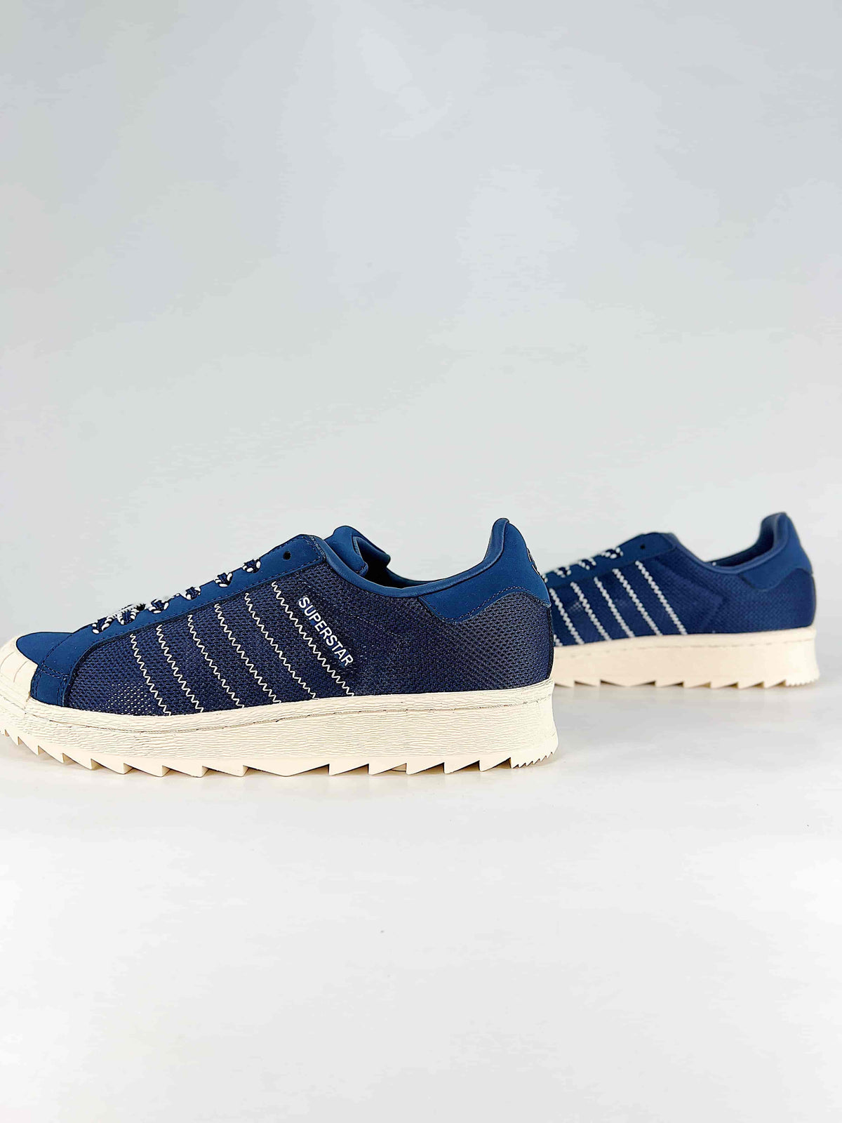 adidas Superstar Mesh Sneakers - Navy/Cream Serrated Sole
