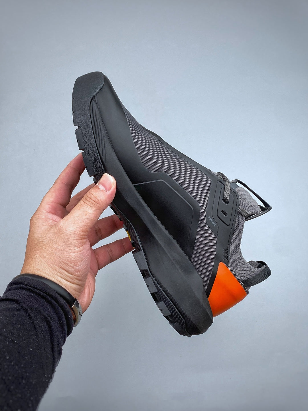 Arc’teryx Vertex Alpine Low-Top Lace-Up Shoes in Charcoal and Black with Orange